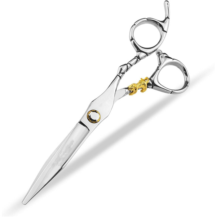 Набір професійних ножиць для грумінгу собак 6 дюймів: прямі та проріджуючі ножиці з регулюванням та золотою ручкою