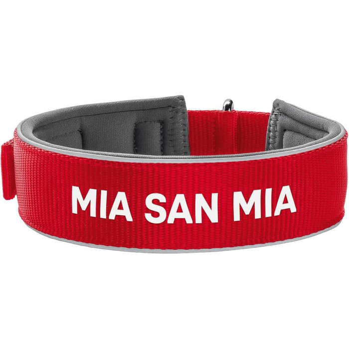 Нашийник Hunter Neopren Reflect FC Bayern, червоний, L-XL (65 см), нейлоновий з відбивачем