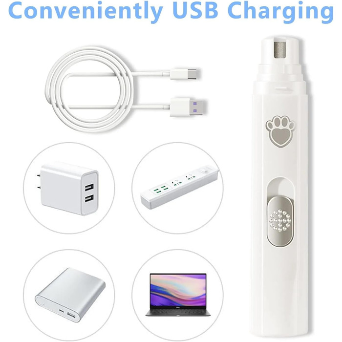 Електричний триммер для собак та котів IFaca: безболісне підрізання нігтів, 2 швидкості, для собак будь-яких порід