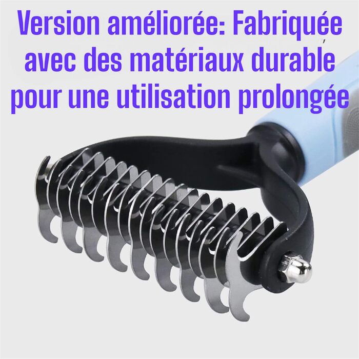 Щітка для собак та котів з довгим хутром, 17+9 двосторонні щітки для підшерстя, гребінець для собак з нержавіючої сталі
