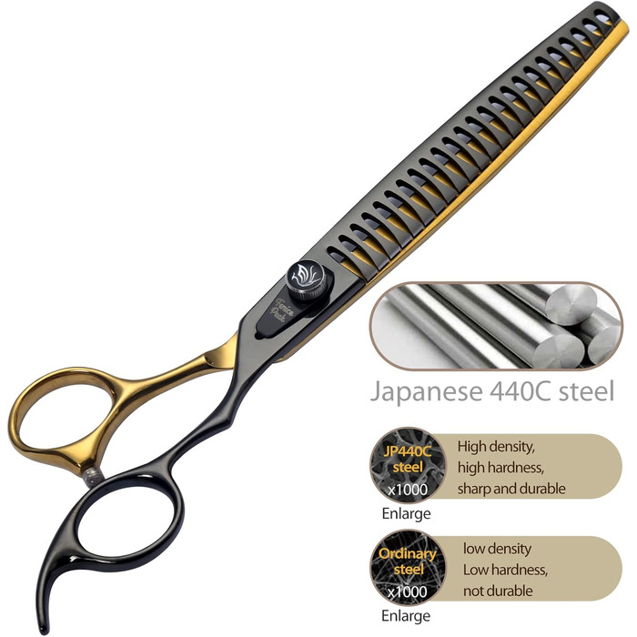 Професійна фенческа ножиця для грумінгу собак Fenice Peak 8 дюймів (440C)