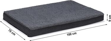 Ортопедичне ліжко для собак Beeztees Zira, сірий, 100x70x9 см