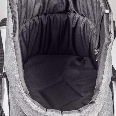 Сумочка для собак BOUTIQUE ZOO, переноска для цуценят - сіра, S (до 5 кг), L 34 x 22 x 26 см