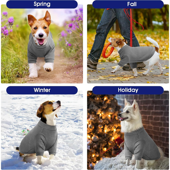 Теплий зимовий светр для собак з коміром, фліс, для дрібних порід (Чихуахуа, Цвергшпіц). Рожевий, сірий, розмір S, L