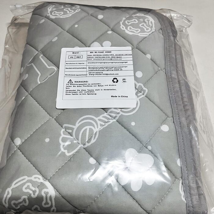 Кühlmatte для собак та котів MH MYLUNE HOME - термохромна охолоджуюча килимок, самоохолоджуюча, не слизька, водопоглинаюча, портативна, сіра, 110x80 см