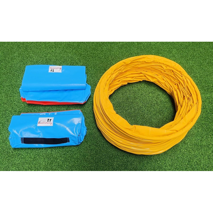 Тренажер для аджиліті Calliway® для собак, тунель, діаметр 60 см, 360°, повне зчеплення, жовтий, 3 м