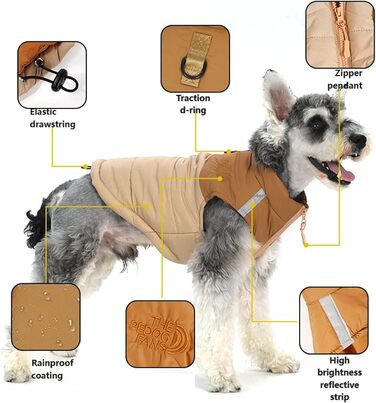 Теплий зимовий пуховик для собак з бавовни - комфортний та стильний, сірий, розмір M