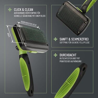 Буршляк для собак та котів ReaVET - самоочисна щітка для вичісування шерсті, для довгошерстих тварин