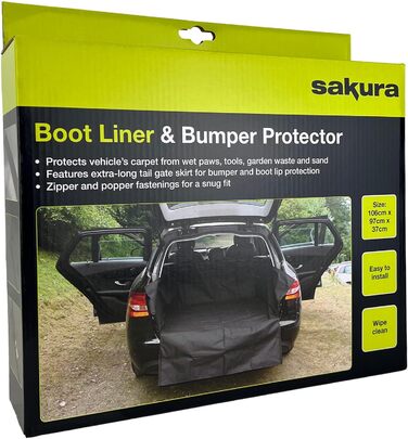 Захистне покриття для багажника Sakura SS4612 - універсальне, міцне, легко миється, стійке до розривів. Захист від бруду, шерсті тварин, інструментів та покупок.
