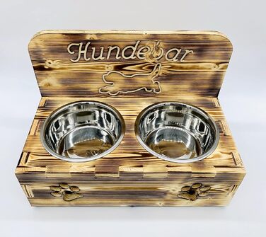 Підставка для корму для собак XL, 2x1600 мл, 16 см, для середніх та великих порід (Пуггл F1, Австралійський шетландський вівчарка, Бігль), неслизька, з захистом від розбризкування