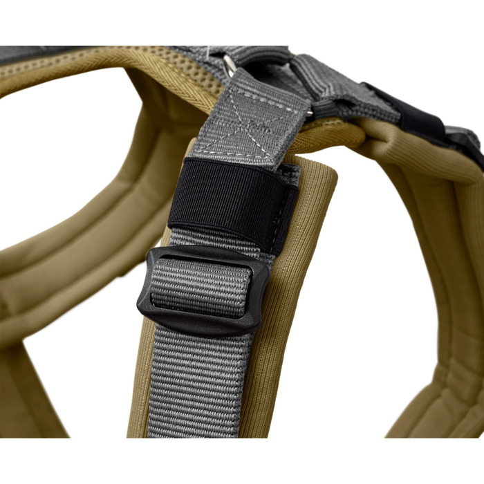 Нашийник для собак HUNTER Hundegeschirr Maldon UP, оливковий/сірий, S-M: м'який, комфортний, з 3M Scotchlite, регулюється