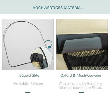 PawHut Складана переноска для собак, транспортна переноска для тварин, 5 розмірів, темно-сірий, L 61 x 46 x 51 см