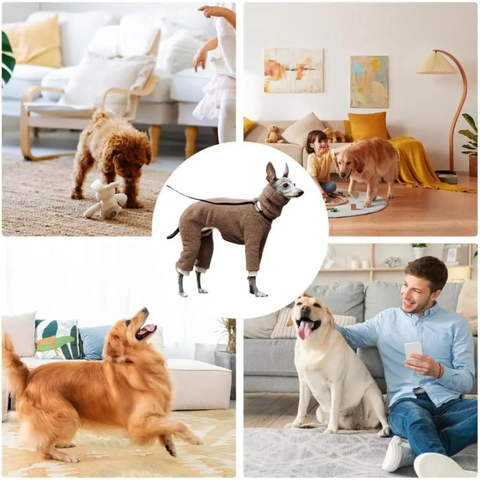 Зимовий теплий пуловер для собак, піжама з флісу, теплий пуловер для грейхаундів, вітронепроникний зимовий одяг для середніх та великих собак, оранжевий, XL