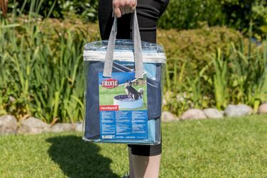 Басейн для собак TRIXIE 70x12 см, блакитно-сірий, з неслизьким дном та міцною конструкцією, без надування