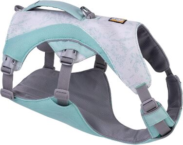Охолоджувальна шлейка для собак RUFFWEAR Swamp Cooler, регульована, легка, з ручкою, для бігу, для спеки, дві петлі для повідця, зелена, розмір S (56-69 см)