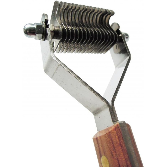 Інструмент для видалення підшерстка Mars Coat King Original для собак та котів, 16 лез, нержавіюча сталь з дерев'яною ручкою, Німеччина