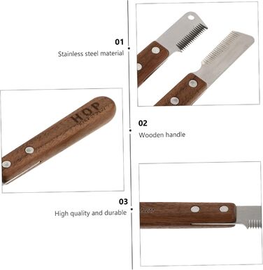 Гребінець для грумінгу собак та котів Sosoport 2St - щітка для вичісування шерсті, нержавіюча сталь