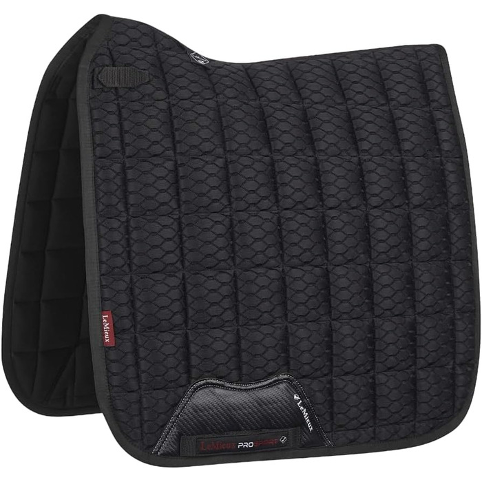 LeMieux Air Dressage Square - чорна підкова для виїздової їзди, сітка Carbon Mesh, розмір L