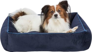 Ліжко для собак TRIXIE Romy, 55x45 см, м'яке, з велюру, кошик для маленьких собак, антиковзаюче, миється, темно-синій