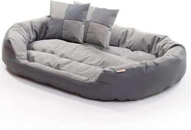 Крісло-лежанка для собак та котів ESTEXO, лежанка для тварин, антиковзаюча, сіра, 150x120x25 см