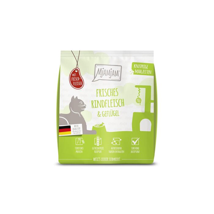 Сухий корм для котів MjAMjAM Premium з яловичиною, беззерновий, 1.5 кг
