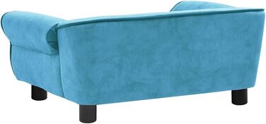 Софа для собак VidaXL Бордовий колір, 72x45x30 см, плюшеве ліжко для собак та котів