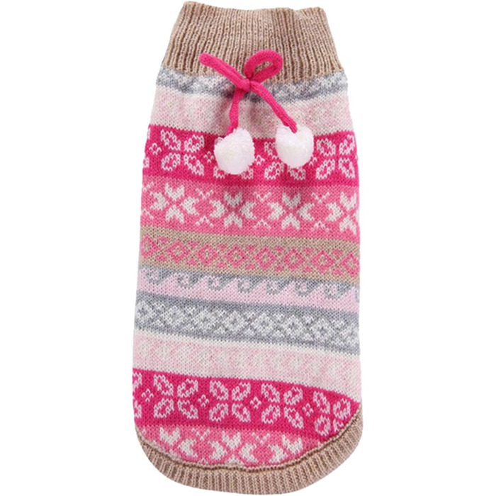 Пуловер для собак на Різдво: теплий в'язаний пуловер з принтом оленя, Санти та сніжинок для собак маленьких, середніх та великих порід, XXS-XXL