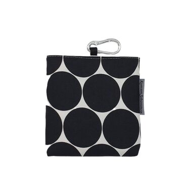 Сумка для ласощів для собак з магнітом та карабіном з тканини - MAXI DOTS ЧОРНА