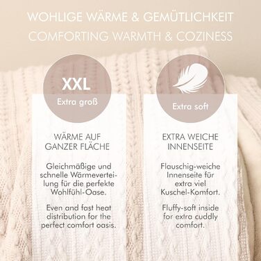 Електрична гріюча ковдра Promed з автовимкненням, 180x130 см, 10 температурних режимів, для шиї, плечей та спини (Бежева)