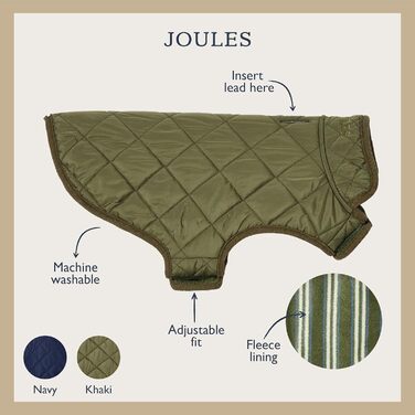 Тепла зимова куртка для собак Rosewood x Joules, оливкова, легка, велика, стьобана, прана