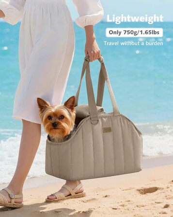 Pecute Сумка-переноска для собак та котів до 4 кг, легка складана переноска для тварин (Хакі)