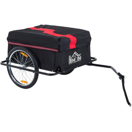 Причіп для велосипеда HOMCOM - вантажний причіп для дітей, чорний
