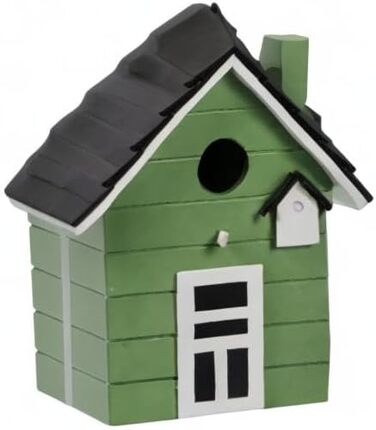 Пташник Vogelhaus No.64 - ідеальне місце для малих птахів (синиць, зябликів, сніжників). Підходить для декору інтер'єру та як гніздовий будиночок на вулиці. Темно-зелений колір.