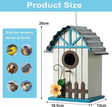 Дерев'яний будиночок для птахів Vogelhaus - годівниця та гніздовий ящик для диких птахів (28x18.5x31.5 см)