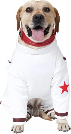 Костюм для собак та котів Space Dog на Хелловін, XXL, білий/розкішний сад
