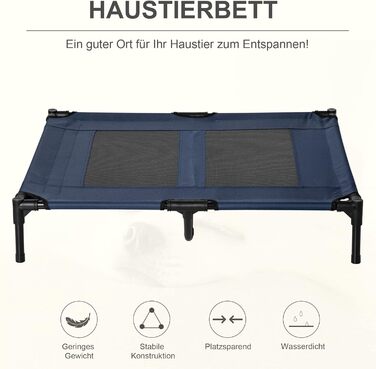 PawHut лежанка для собак, вулиця, софа для тварин, лежанка для котів, чорна, 92 x 76 x 18 см