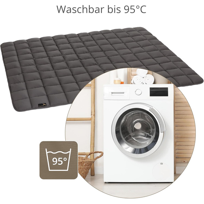 Pointer Лежак для собак 130x110 см, м'який та зносостійкий, праний до 95°C, килимок-лежанка для підлоги чи захисту дивану, підходить для вулиці, сірий XL