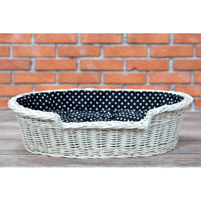 Гніздо для собак з лози e-wicker24 502-60, коричневе, 60x43x19 см (80x60x26 см, бежеве)