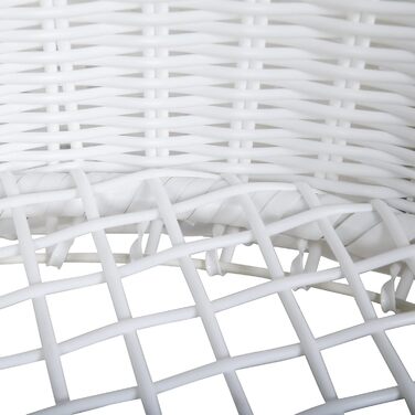 Крісло-ліжко для собак Greemotion з білого поліротангу з подушкою, 85 x 25 x 75 см