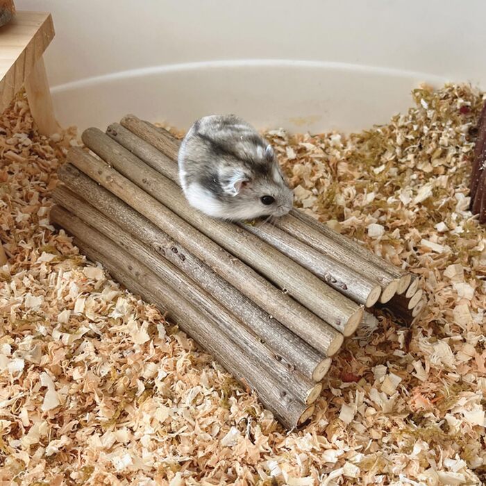 Туннель-іграшка для хом'яків та гризунів DEMONTALK з натурального дерева, тунель-труба для хом'яків, щурів, мишей