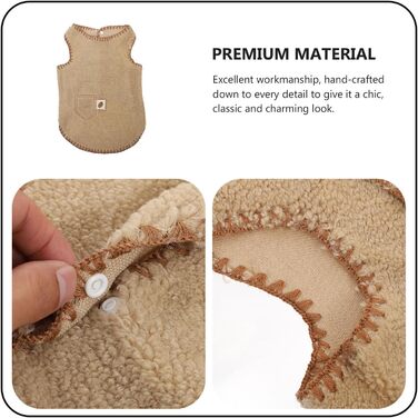 Зручна собача жилетка для маленьких та середніх собак. Тепла жилетка для домашніх тварин з бавовняної суміші, однотонна, з простим дизайном. Зимовий одяг та фотореквізит.