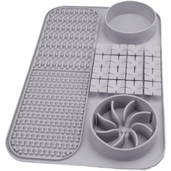 Лінсмер годівниця для облизування, інтерактивна іграшка-головоломка для собак та котів (сіра)