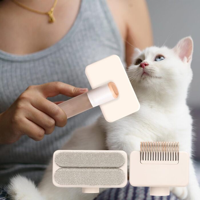 Розпушувач для шерсті тварин, щітка для грумінгу котів та собак | Багатофункціональна щітка для вичісування шерсті | Портативний аксесуар для догляду за тваринами
