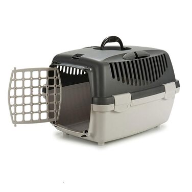 Транспортна переноска для котів Gulliver сірого кольору, 48 x 32 x 97 см