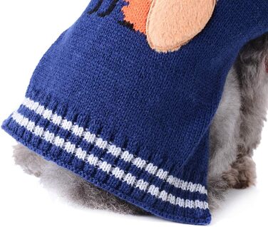 Пуловер для собак на Новий Рік, костюм для домашніх тварин, теплий зимовий пуловер, в'язана одяг для собак, котів та цуценят, XL, Marinefuchs (Морський лис)