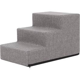 Сходинка для собак і котів Tiertreppen - пандус для маленьких собак і котів, 3 сходинки, сірий, висота 30 см