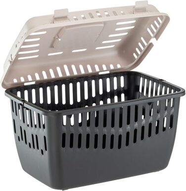 Переноска для котів та собак Ferplast Binny 2, переноска для тварин, для маленьких собак та котів до 8 кг, складаний ручка (48 x 32 x 33 см)