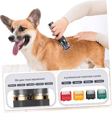 Набір машинок для грумінгу домашніх тварин POPETPOP: акумуляторні, бездротові, тихі з цифровим дисплеєм, для собак та котів