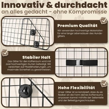 Сітка для собак у багажник авто | Якісна та міцна перегородка для багажника | Перегородка для багажника для собак