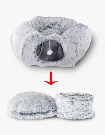 Тунель для котів з подушкою
